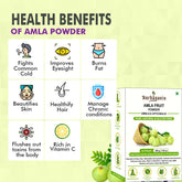 Horbiganix Amla Fruit Powder For Hair Growth & Eating Indian Gooseberry, Vitamin C Rich, Healthy Hair, Immunity Boosters | For Men & Women, 200gm 0.4lbs